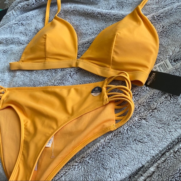 Hollister yellow two piece bikini swim set - Picture 3 of 8
